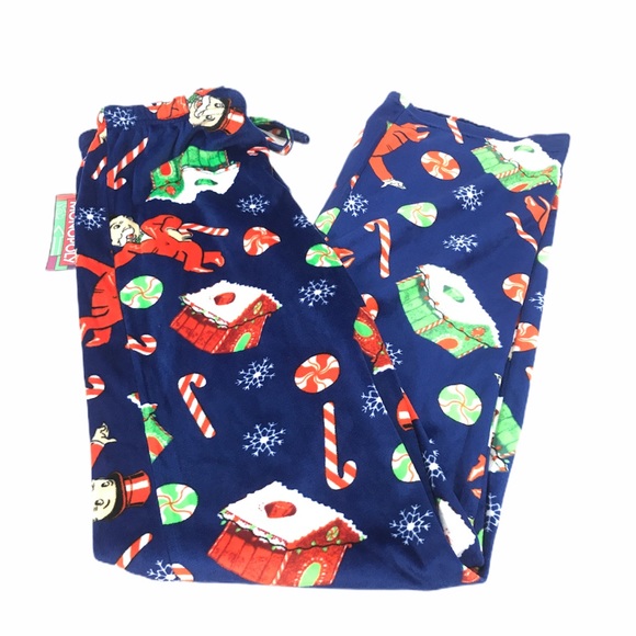 Monopoly Gingerbread House Pajama Bottoms Blue - Picture 9 of 10
